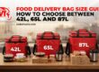 Delivery rider with a 65 litre waterproof food delivery bag size on a motorbike in Malaysia